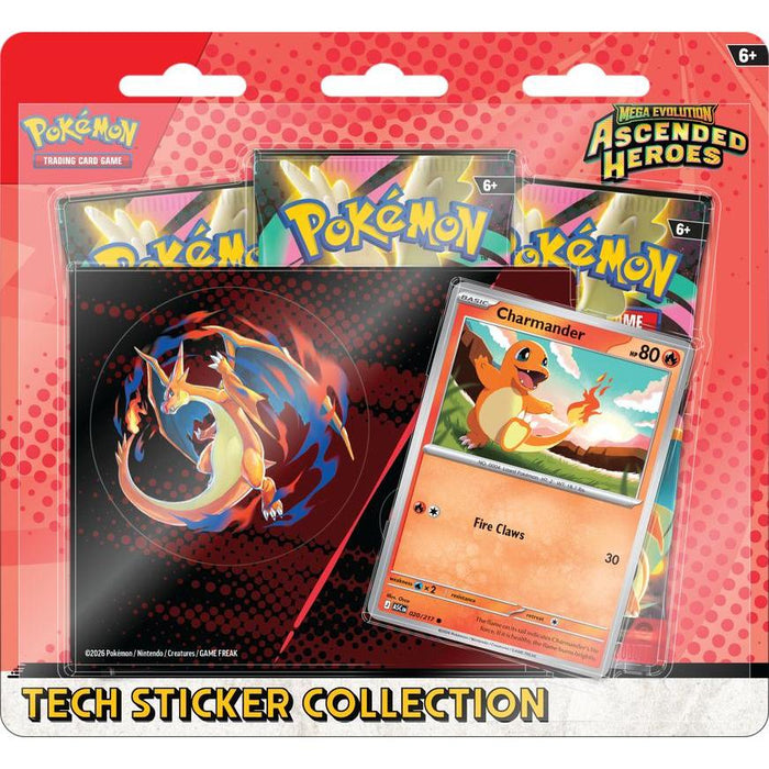 Pokemon Mega Evolution: ME2.5 Ascended Heroes - Tech Sticker Collection - Charmander