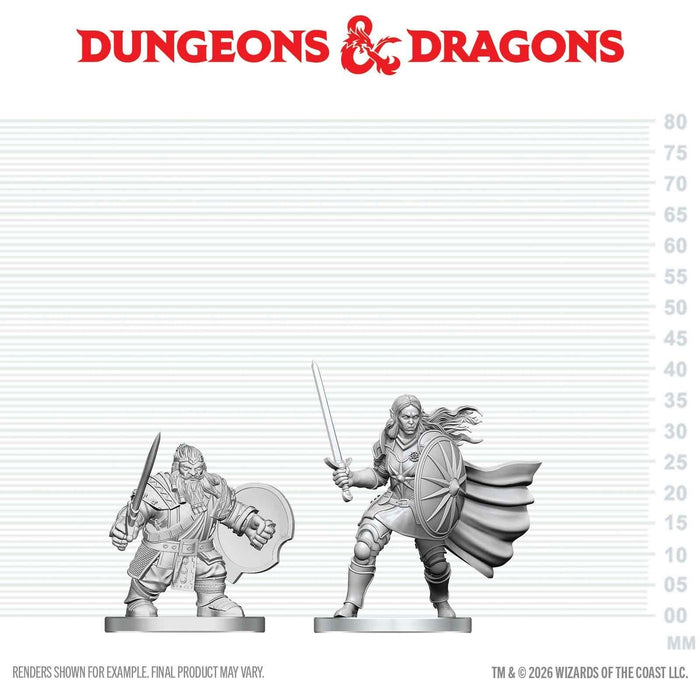 D&D Nolzur's Marvelous Miniatures: Wave 29 - Dwarf Fighter & Orc Paladin