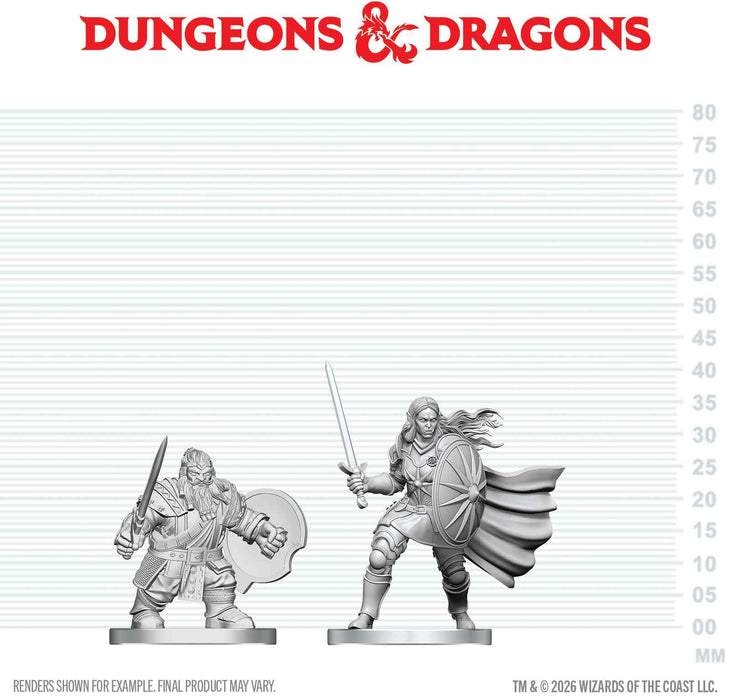 D&D Nolzur's Marvelous Miniatures: Wave 29 - Dwarf Fighter & Orc Paladin