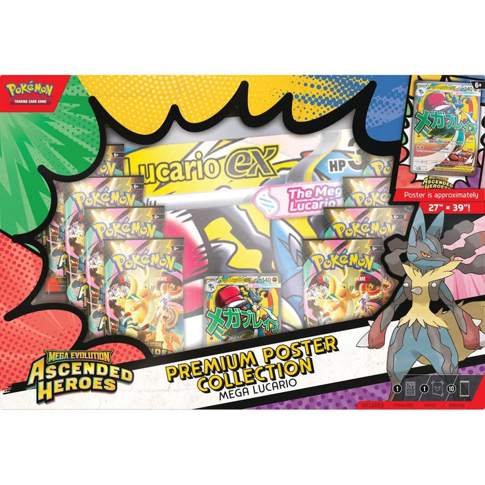 Pokemon: Ascended Heroes Premium Poster Collection - Mega Lucario or Mega Gardevoir (selected randomly)