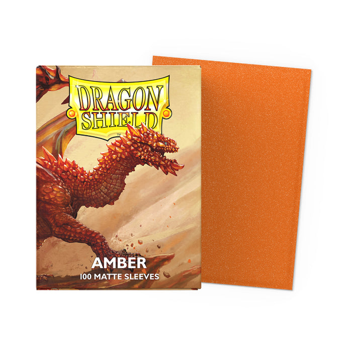 Dragon Shield Card Sleeves: Standard Size Matte, 100ct - Amber