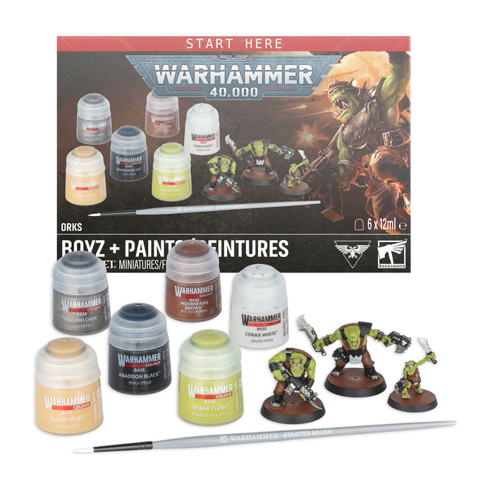 PRE ORDER | Warhammer 40,000 Orks: Boyz + Paints