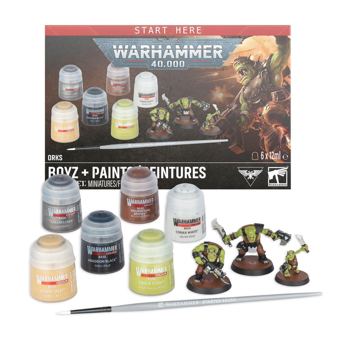 PRE ORDER | Warhammer 40,000 Orks: Boyz + Paints