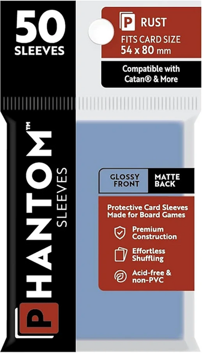 Phantom Sleeves: Rust Size 54mm x 80mm, 50ct - Gloss/Matte
