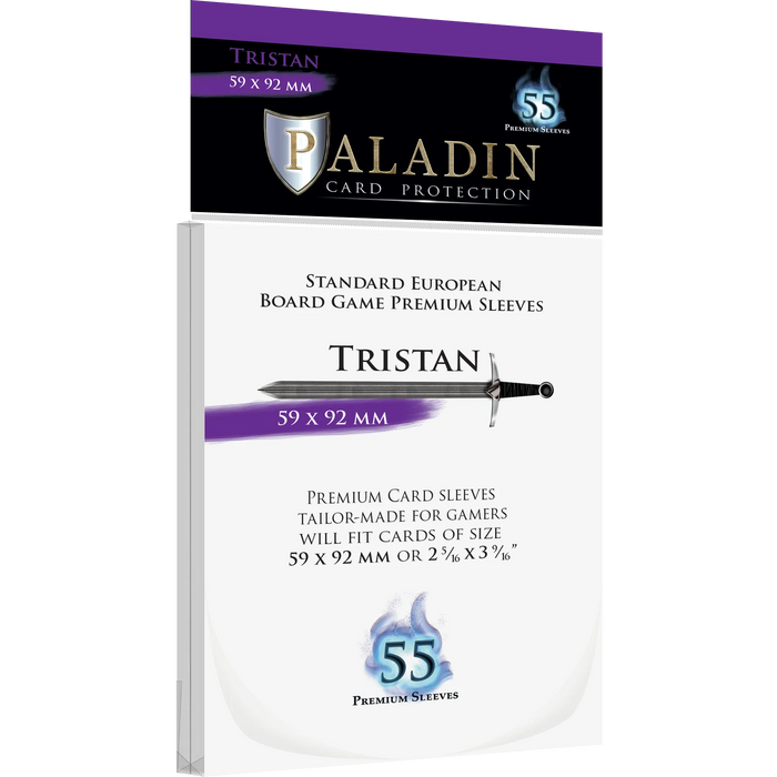 Paladin Sleeves: Tristan (Standard European) 59 x 92mm, 55ct