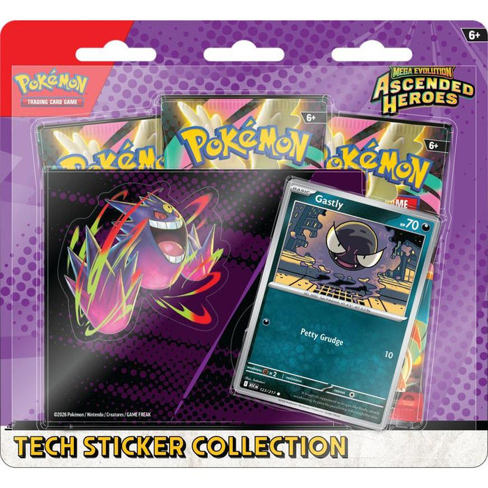 Pokemon Mega Evolution: ME2.5 Ascended Heroes - Tech Sticker Collection - Ghastly