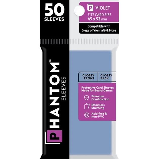Phantom Sleeves: Violet Size 49mm x 93mm, 50ct - Gloss