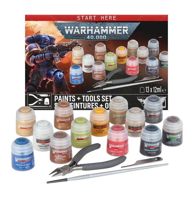 PRE ORDER | Warhammer 40,000 Paint + Tools Set