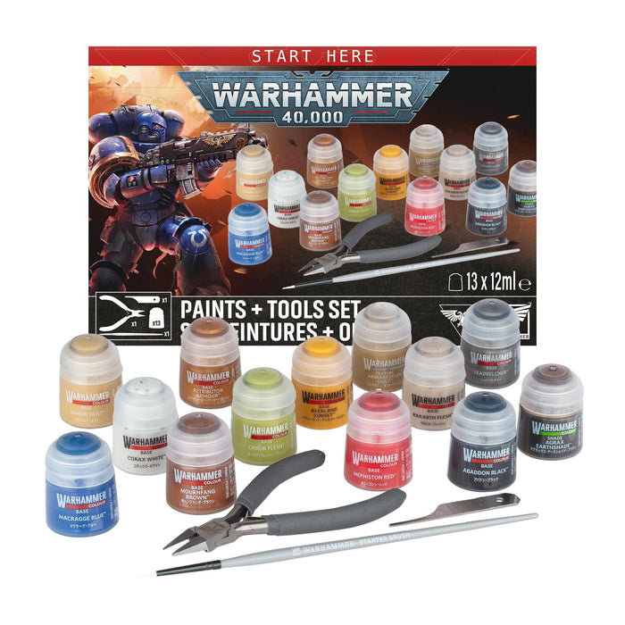 PRE ORDER | Warhammer 40,000 Paint + Tools Set