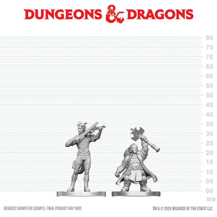 D&D Nolzur's Marvelous Miniatures: Wave 29 - Tiefling Bard & Dwarf Cleric