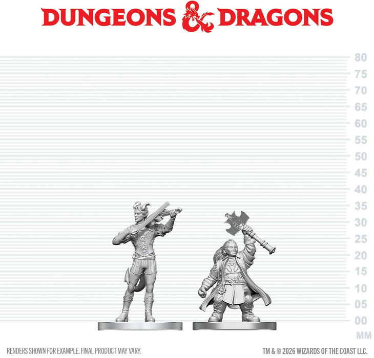 D&D Nolzur's Marvelous Miniatures: Wave 29 - Tiefling Bard & Dwarf Cleric