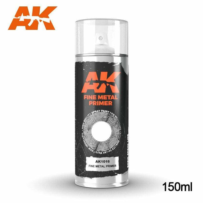 AK Interactive: Fine Metal Primer -  Spray 150ML