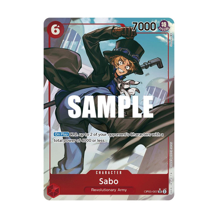 One Piece Card Game: Sabo OP05-007 (Alternate Art) - Awakening of the New Era (OP05)
