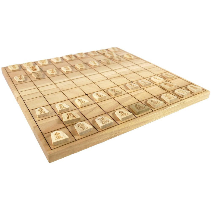 Shogi Folding Board with Engraved Wood Tiles