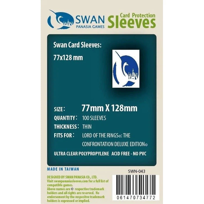 Swan Panasia Card Sleeves: 77mm x 128mm, 100ct Thin