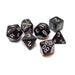 Chessex Dice: Borealis, 7-Piece Sets-Smoke w/Silver-LVLUP GAMES