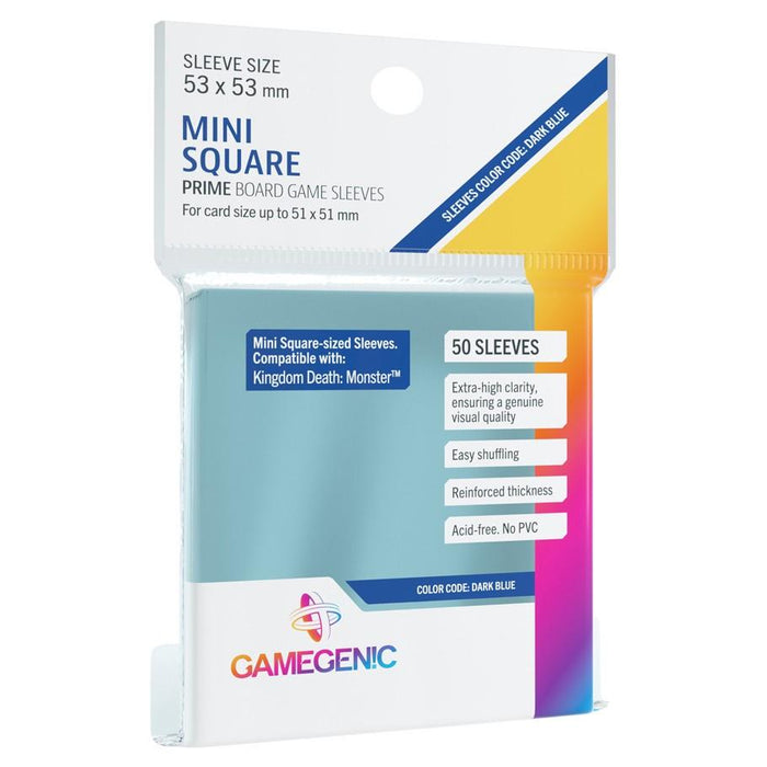 Gamegenic Card Sleeves: Prime Mini Square (53 x 53mm) - Clear 50ct