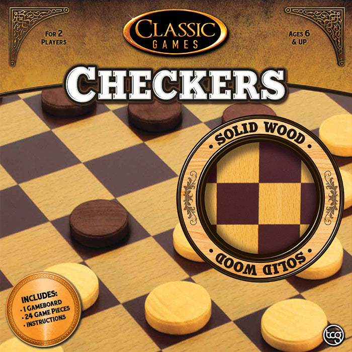 Classic Games - Wood Checkers