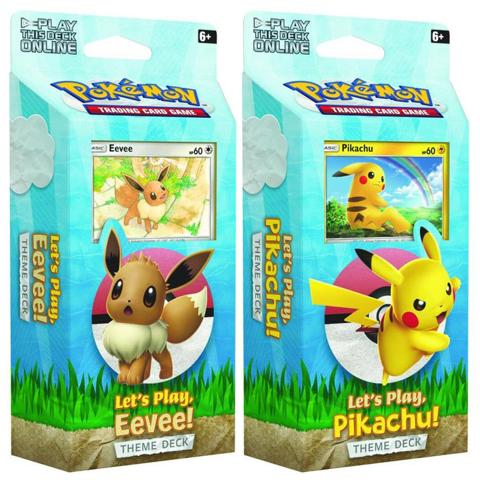 Pokemon: Let's Play! Pikachu & Eevee TCG Theme Decks Set