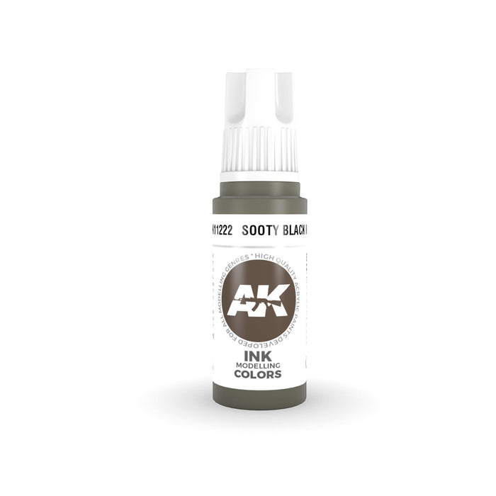 AK Interactive: 3G Acrylic - Sooty Black INK 17ml