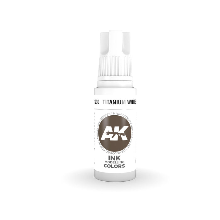 AK Interactive: 3G Acrylic - Titanium White INK 17ml
