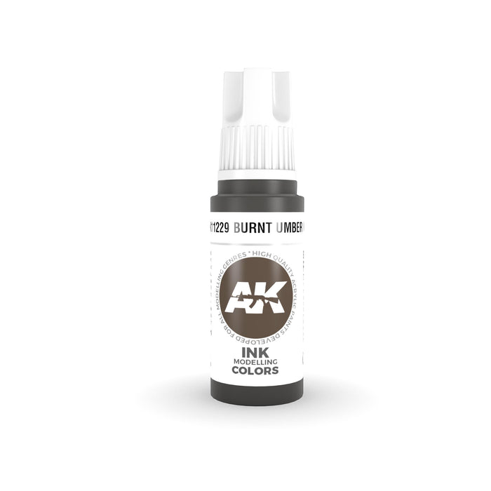 AK Interactive: 3G Acrylic - Burnt Umber INK 17ml