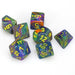 Chessex Dice: Festive, 7-Piece Sets-Rio w/Yellow-LVLUP GAMES