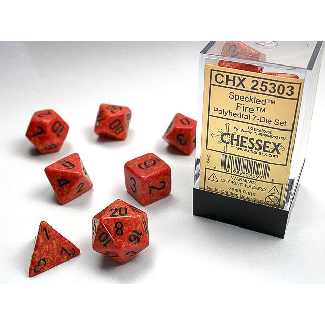 Chessex 7-Piece Dice Sets: Speckled