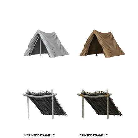 Deep Cuts Unpainted Miniatures: Tent and Lean-To