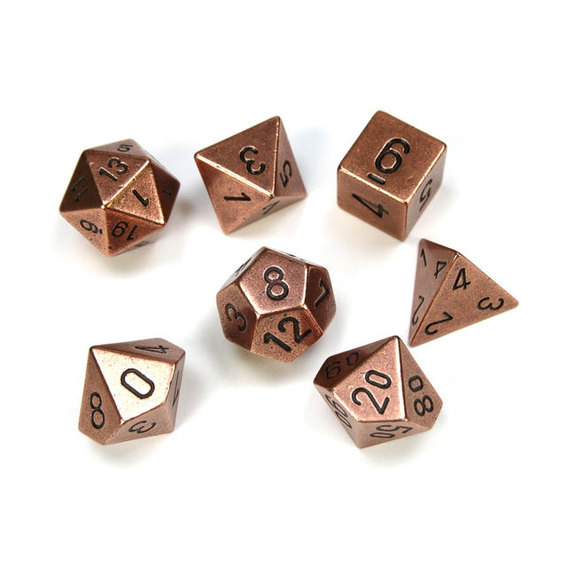 Chessex 7-Piece Sets: Metal Dice - Copper