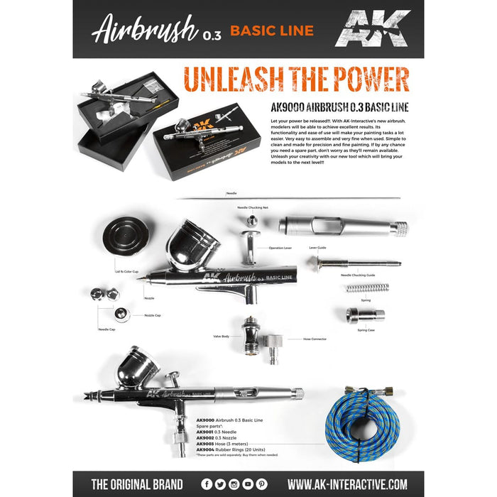 AK Interactive: AK Airbrush - Basic Line 0.3mm