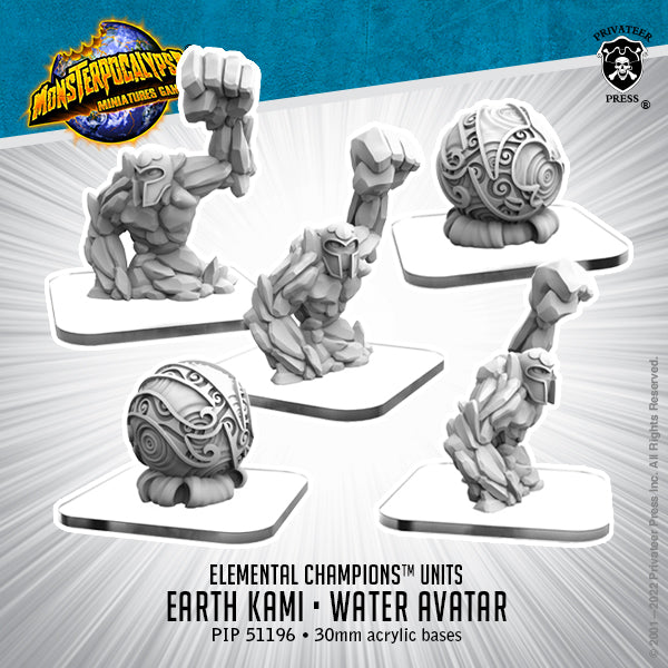 Monsterpocalypse: Elemental Champions Monster - Earth Kami and Water Avatar