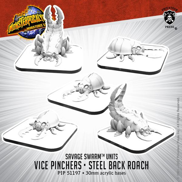 Monsterpocalypse: Savage Swarm Monster - Vice Pinchers and Steelback Roaches