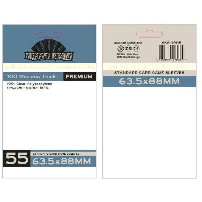 Sleeve Kings Premium: Standard Card Game Sleeves 63.5mmx88mm, 55ct — LVLUP GAMES