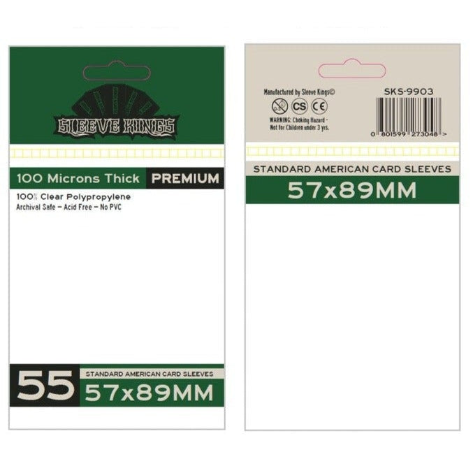 Sleeve Kings: Premium Standard American USA Card Sleeves 57mm x 89mm, LVLUP GAMES Sleeve Kings: Premium Standard American USA Card Sleeves 57mm x 89mm, LVLUP GAMES