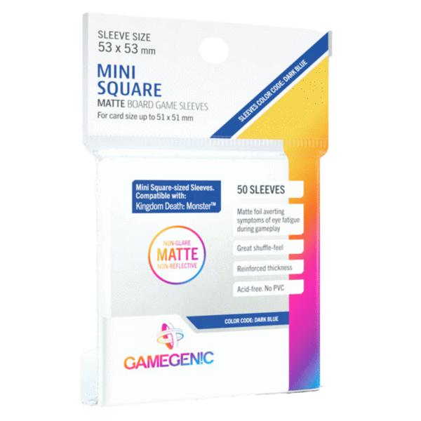 Gamegenic Card Sleeves: Matte Mini Square (53 x 53mm) - Clear 50ct