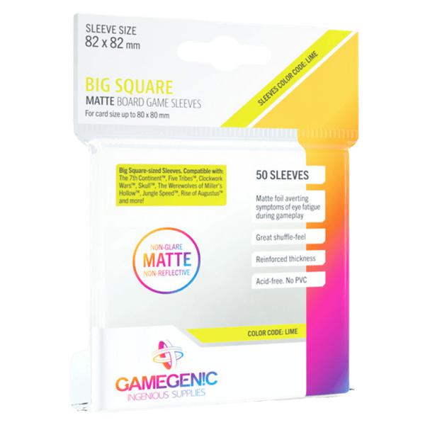 Gamegenic Card Sleeves: Matte Big Square (82 x 82mm) - Clear 50ct LVLUP GAMES Gamegenic Card Sleeves: Matte Big Square (82 x 82mm) - Clear 50ct LVLUP GAMES