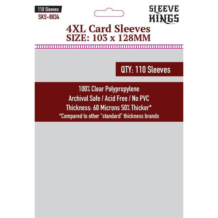 Sleeve Kings: "4XL" Sleeves 103mm x 128mm, 110ct Clear