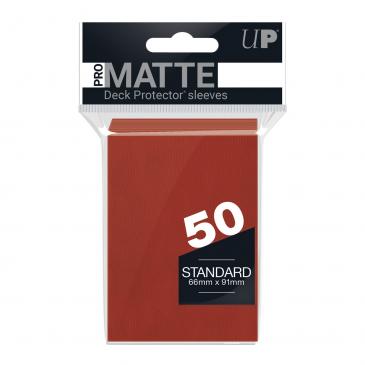 Ultra Pro: Pro-Matte Standard Card 66mm x 91mm Sleeves, 50ct Red