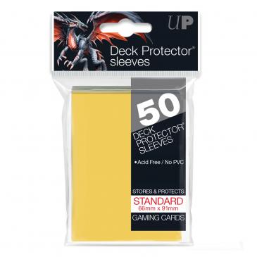Ultra Pro: Deck Protector Standard Card 66mm x 91mm Sleeves, Yellow 50ct