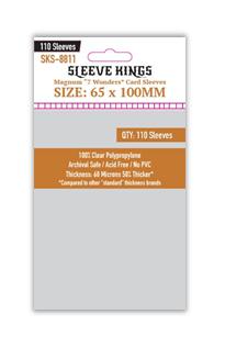 Sleeve Kings: Standard - Magnum "7 Wonders" 65mm x 100mm, 110ct Clear