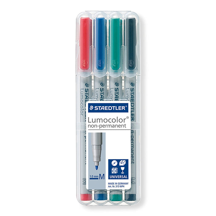 Staedtler: Lumocolor Non-Permanent Pen, Medium Tip-4-Pack-LVLUP GAMES
