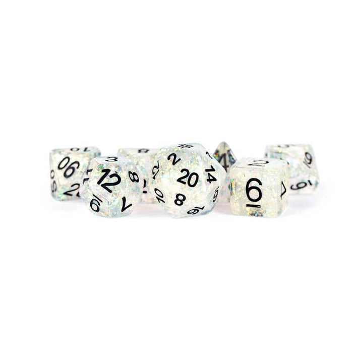 FanRoll: Limited Edition Resin 7-Piece Dice Set - Flash with Black Numbers