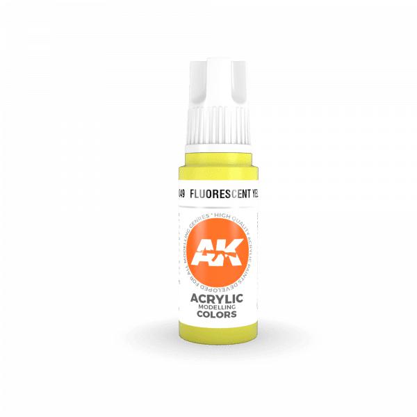 AK Interactive Paint: 3G Acrylic - Fluorescent Yellow 17ml