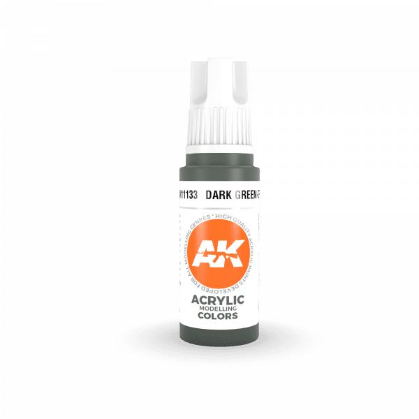 AK Interactive Paint: 3G Acrylic - Dark Green Grey 17ml