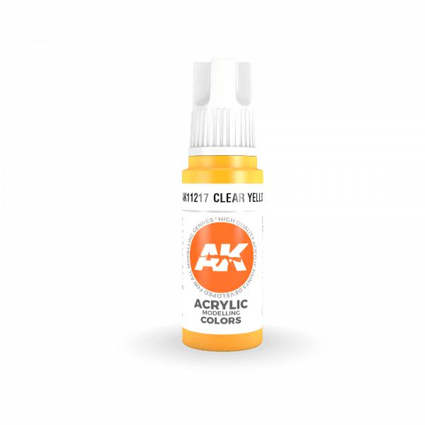 AK Interactive Paint: 3G Acrylic - Clear Yellow 17ml