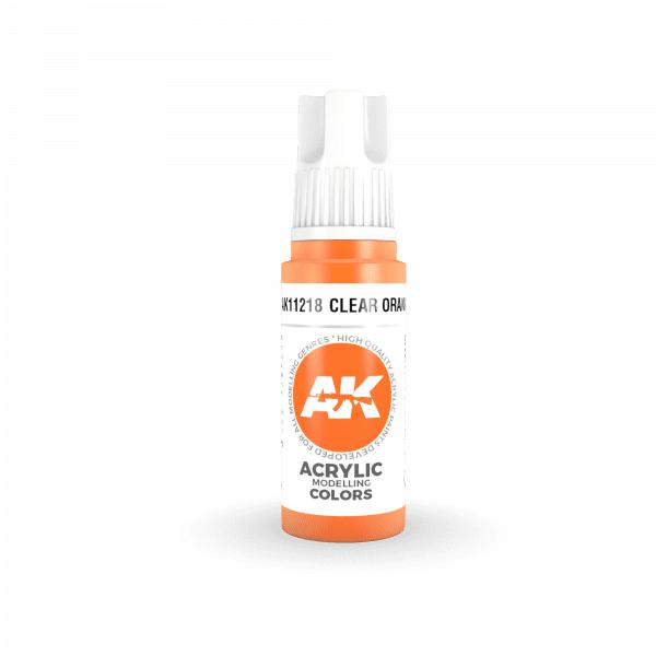 AK Interactive Paint: 3G Acrylic - Clear Orange 17ml