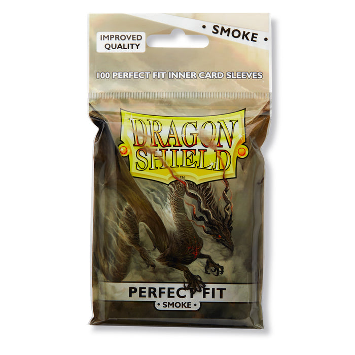 Dragon Shield: Perfect Fit Card Sleeves - Standard Size, Smoke 100ct