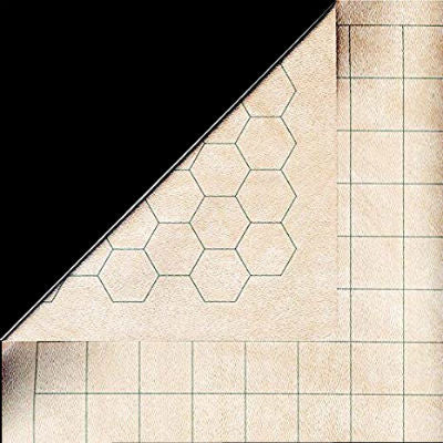 Chessex RPG Mat: Double-Sided 1" Hex/Square-Battle Mat, 23.5" x 26"-LVLUP GAMES