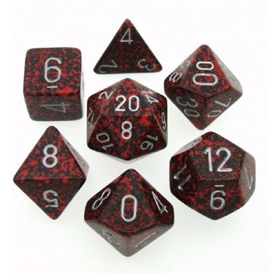 Chessex 7-Piece Sets: Speckled Dice - Silver Volcano